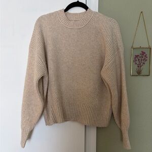 Time and Tru Beige Crew Neck Sweater